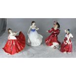 Four various boxed Royal Doulton figures comprising 'Jayne HN4210', 'Patricia HN3365', 'Elaine