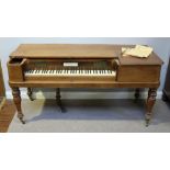 A John Broadwood & Sons mahogany square piano, circa 1830-40, No.40476, with tuning key and