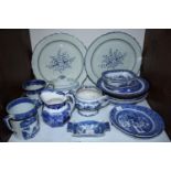 SECTION 2. Various 19th century blue & white printed and painted Pearlware