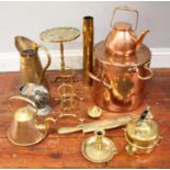 SECTION 44. A quantity of copper and brassware including kettles, cooking pot, trivet, harvest jug
