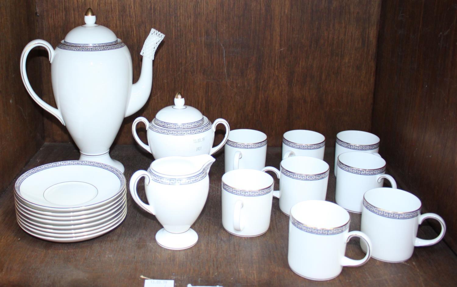 SECTION 33. A 19-piece Wedgwood 'Palatia' pattern part coffee service comprising coffee cans, a