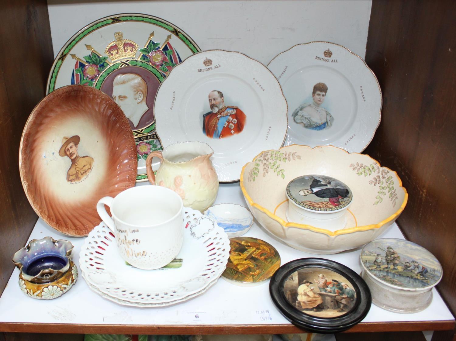 SECTION 6. A pair of 'Britons All' Edward VII and Alexandra portrait plates by Royal Doulton,