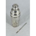 A Mappin & Webb silver-plated cocktail shaker, stamped with date letter A, W28554, R196 1 pint to