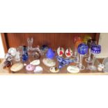 SECTION 33. A collection of various paperweights including a Daum France deer, pair of chickens,