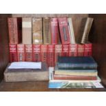 Two shelves of assorted books including large volumes of 'Borough of Portsmouth Minutes of the