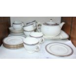 SECTION 21. A 21-piece Wedgwood 'Palatia' pattern part tea set, comprising a teapot, cups, saucers