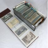 Collection of postcards, including a ring-binder with Isle of Man real photograph postcard of