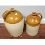 A large stoneware flagon by Hicks & Co, Plymouth, No.4, approx. 46cm high, together with a smaller