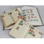 Two albums of used GB and world stamps, together with one loose leaf album, well filled, including