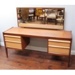 A 1970s oak a mahogany dressing table by A. Younger Ltd for Heals, 153cm wide, together with a