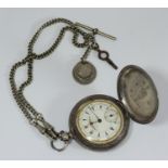 A late 19th Century Turkish .800 grade silver full-hunter pocket watch, 'K.Serkisoff & Co