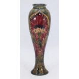 A Moorcroft pottery vase in the 'Revived Cornflower' pattern, of inverted baluster form, signed W.