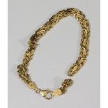 An 18ct gold bracelet, 9.20 grams, (as found)