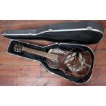 A Vintage AMG2 Tricone resonator acoustic guitar with steel body, (some light scratching), in