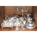 SECTION 54. Silver-plated wares including teapots, sugar and cream jugs, round dish and cover, egg