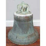 A large dated 'Bell Metal' church bell, dated 1770, 52cm high