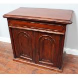 A Victorian mahogany two-door chiffonier with single frieze drawer, 98cm wide