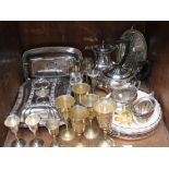 SECTION 56. A rectangular silver-plated tureen and cover, tea, coffee, sugar and cream jug set,