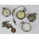 A J.W. Benson open-face silver 'Ludgate' pocket watch, together with an ACME silver pocket watch,