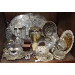 SECTION 44. Silver-plated wares including various glass and white-metal topped perfume jars, glass