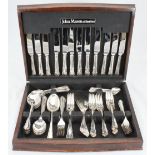 A canteen of silver-plated cutlery by John Mason of Sheffield, comprising 68 pieces (6-place