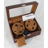 An electric double automatic wristwatch 'winder' storage case by 'Stauer,' with space for four