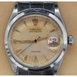 A gents stainless steel, manual wind Rolex Oysterdate Precision wristwatch, model 6294, c.1956,