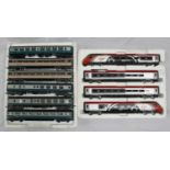 A Hornby Virgin trains Pendolino Alstom four-car set and Virgin 'Maiden Voyage 42090 four-car-set