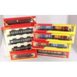 A Hornby '00' gauge R3146 BR Class 101 3-Car DMU together with three boxed R6425 2x 30ft Container