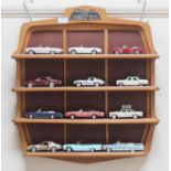 Franklin Mint `The Classic Cars of the `60s` Collection with display cabinet: comprising set of