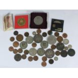 A small quantity of assorted mixed British Imperial coinage and banknotes, including various