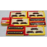 Hornby Railroad '00' gauge: Four mint and boxed R6367 Coal Wagon sets (3x EWS coal wagons in each