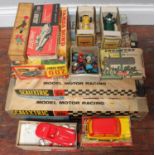 Boxed Scalextric Sets 50 and 30 with transformer, together with an Airfix James Bond Special Agent