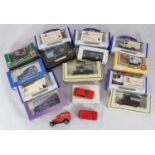 A small collection of assorted boxed die-cast model vehicles including examples by Lledo, Matchbox