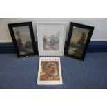 ADDENDUM 4 ITEMS NOT 5 AS PER CATALOGUE T Wood, a pair of watercolours of rural scenes signed 'T Wo