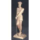 After A. Danel for Austin Productions, 'Birdie', bronzed study of a female golfer, raised on