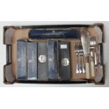 A small quantity of Mappin & Webb plated flatware, mostly boxed