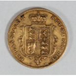 A Victorian half sovereign dated 1869, approx. 4g