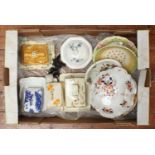 Five various cress drainers together with a Newhall Hanley soap dish, four butter dishes and