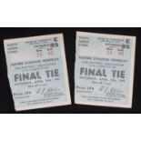 A pair of FA Cup Final Tickets Wolves v Leicester, April 30th, 1949, Price 10/6, North Grand