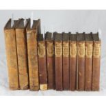 The Life and Works of Robert Burns, 8 volumes, in gilt-tooled red covers, published by James