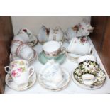 SECTION 28. A quantity of teacups and saucers including Royal Albert etc.