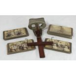 A Stereoscope by Underwood & Underwood of New York, together with a collection of assorted slides