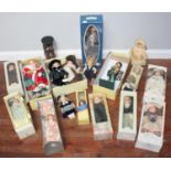 Fifteen various boxed porcelain dolls including examples by The Knightsbridge and Leonardo