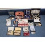 SECTION 56. A quantity of silver-plated wares including brushes and cased flatware etc.