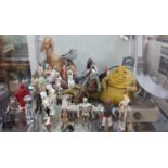 A good collection of assorted Star Wars figures including characters from all six films such as an