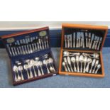 A Webber and Hill Ancestor Plate 'Kings' pattern eight-place setting canteen of cutlery,