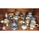 SECTION 54. A quantity of silver-plated wares including assorted tea and coffee pots and tankards