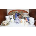 SECTION 5. A collection of assorted mixed ceramics comprising a Royal Doulton jug, a framed set of