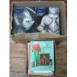 Two boxes of auction catalogues including Bonhams, Sotheby's, Wallis & Wallis, Glendinings &